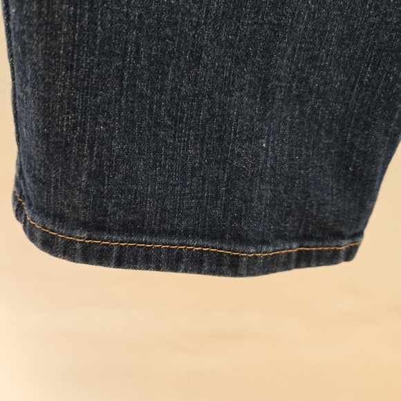 LEVI'S 513 CLASSIC JEANS MENS DARK BLUE DENIM STRAIGHT LEG ZIPPER FRONT SZ 36X32 - Picture 7 of 11